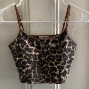 Animal Printed Cropped Tank